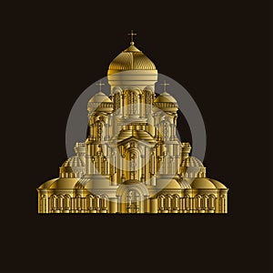 Cathedral orthodox church temple building landmark tourism world religions and famous structure traditional city.