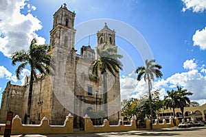 The Cathedral of Our Lady of the Holy Assumptio, Valladolid, Yucatan, Mexico