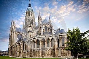 Bayeux medieval Cathedral of Notre Dame, Calvados department of Normandy, France