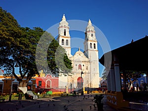 The Cathedral of Our Lady of the Pure Conception in Campeche in Mexico