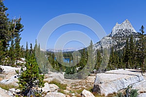 Cathedral Peak in Yosemite National Park on the John Muir Trail photo