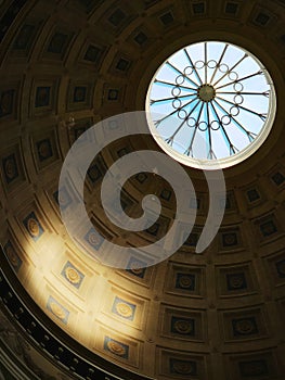 Cathedral in Pesaro, light spot in dome