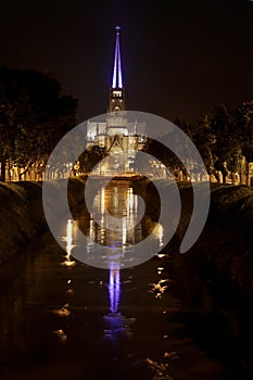 Cathedral in Petropolis by night photo