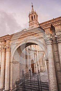 Cathedral on Plaza de Armas in Arequipa photo