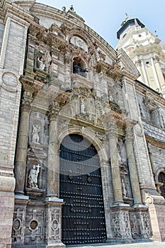 Cathedral at Plaza de Armas, Lima, Peru photo