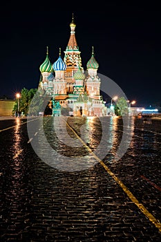 Cathedral Pokrovsky on red square in Moscow nigh