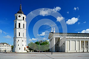 Cathedral pubic domain square area in the Vilnius