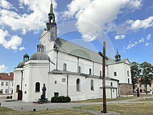 The cathedral of Pultusk in Poland famous landmark