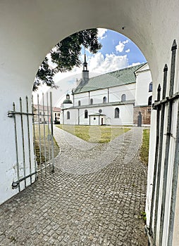 The cathedral of Pultusk in Poland famous landmark