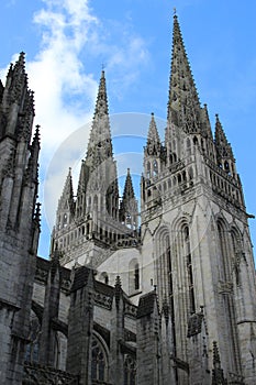 Cathedral in quimper, france