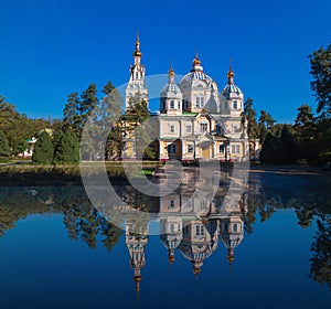 Cathedral reflected in the water