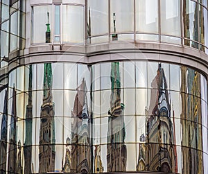 Cathedral Reflection-Stephansplatz,Vienna,Austria