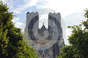 The cathedral of reims in france