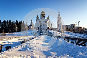 Cathedral of the resurrection of Christ â€” Orthodox Church in the city of Khanty-Mansiysk, Russia