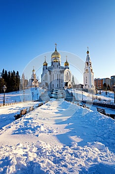 Cathedral of the resurrection of Christ â€” Orthodox Church in the city of Khanty-Mansiysk, Russia