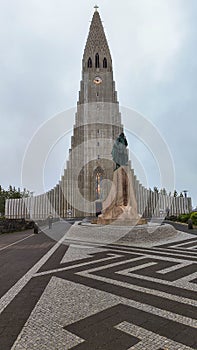 The cathedral of Reykjavik on Iceland