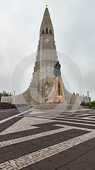 The cathedral of Reykjavik on Iceland