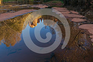 Cathedral Rock Fall Reflection Landscape