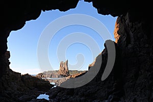 Cathedral Rocks Low Tide at Kiama Australia From Beach Cave