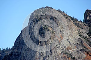Cathedral Rocks, Yosemite National Park, zoomed in view from Tunnel View photo