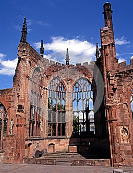 Cathedral ruin, Coventry, England.