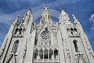 Cathedral Sacred Heart on mountain Tibidabo