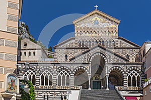 Cathedral of Saint Andrew or Duomo di San Andreas in Amalfi, on Italy Amalfi Coast photo