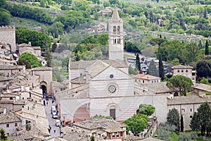 Cathedral of Saint Clare in Assisi, Umbria, Italy