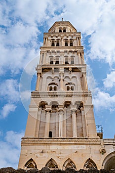 The Cathedral of Saint Domnius bell tower in Split, Croatia