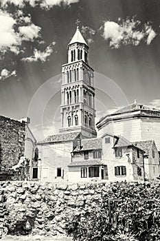 Cathedral of Saint Domnius in Split, Croatia, colorless