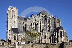 Cathedral of Saint Julien at Le mans in France photo