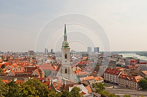 Cathedral of Saint Martin and Bratislava city, Slovakia