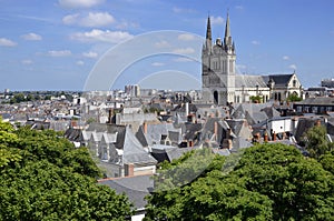 Cathedral Saint Maurice at Angers in France photo