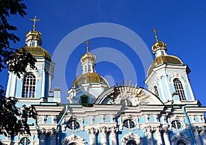 Cathedral Saint Nicholas of the sailors in the city of  Saint Petersburg