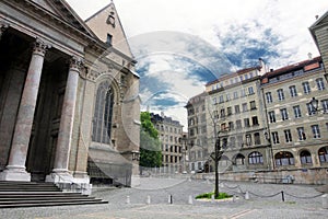 Cathedral Saint Pierre in Geneva, Switzerland photo