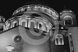 Cathedral of Saint Sava at night, Belgrade, Serbia