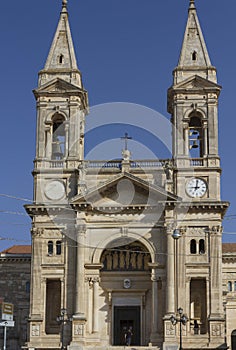 The cathedral of saints Cosmas and Damian in Alberobello, south of Italy