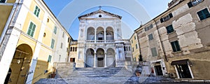 Massa. Saint Peter and Francis cathedral Duomo. Massa-Carrara. Tuscany. Italy photo