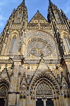 Cathedral Saints Vitus, Wenceslaus and Adalbert in Prague, Czech Republic,
