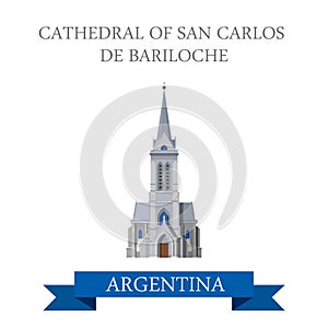 Cathedral of San Carlos de Bariloche Rio Negro Argentina vector