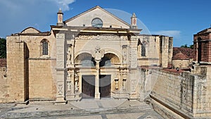 The Cathedral of Santa Mara la Menor in the Colonial City of Santo Domingo.