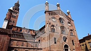 Cathedral of Santa Maria Assunta with the bell tower Torrazzo in Cremona, Italy