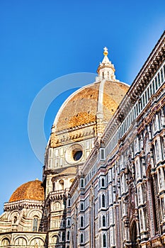 Cathedral of Santa Maria del Fiore with Duomo in Florence during Sunny Day