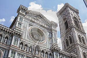 Cathedral of Santa Maria del Fiore and kampanilla Giotto in Florence