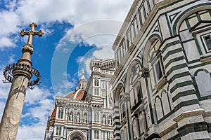 Cathedral Santa Maria del Fiore with magnificent Renaissance dome designed by Filippo Brunelleschi in Florence, Italy