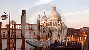 The Cathedral of Santa Maria della Salute on a sunny morning in september. Venice, Italy