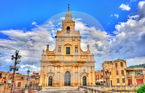 The Cathedral of Santa Maria delle Stelle in Comiso - Sicily, Italy photo