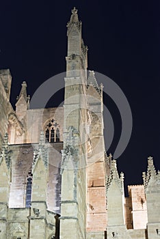 The Cathedral of Santa Maria, Palma de Mallorca at night