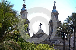 Cathedral of Santiago de Chile, located in the Plaza de Armas photo