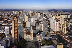 Cathedral seen from the top in Piracicaba, Sao Paulo, Brazil photo